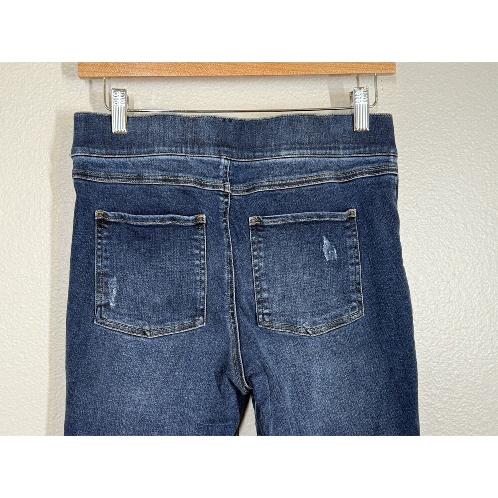 Spanx Pull-on Distressed Skinny Jeans Womens‎ Size M Slimming Stretch Denim - Picture 8 of 12